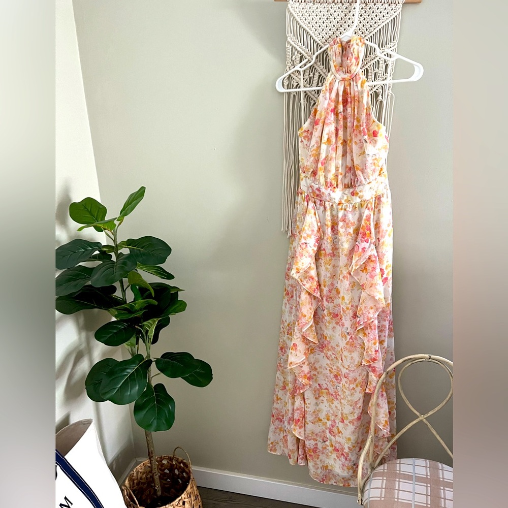 Joyce Chiffon Dress in Pressed Floral